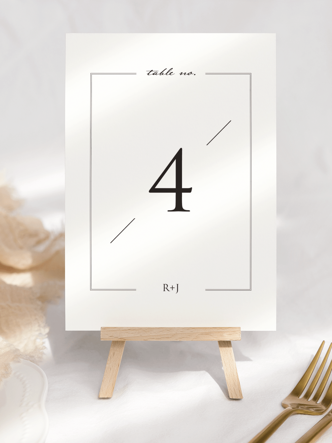 Love Story Black and White Table Numbers - White